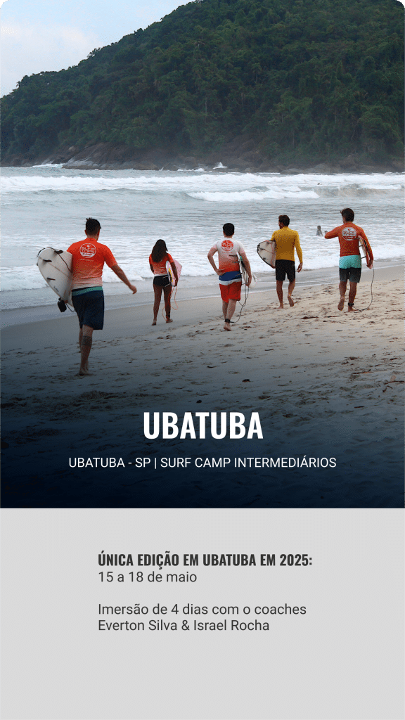 Ubatuba/SP - Surfcamp Intermediários. Confira o calendário